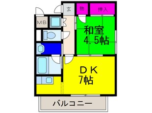 エルヴェ服部の物件間取画像